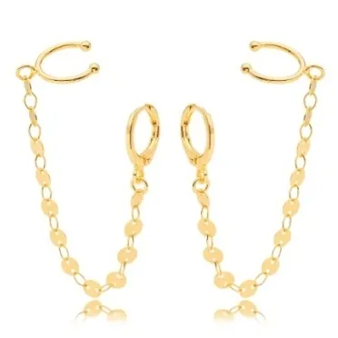 BRINCO EAR LINE MEDALHA LISA