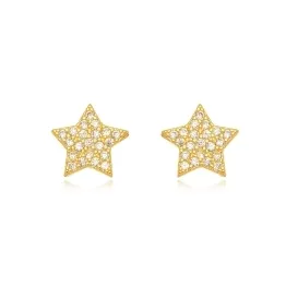 BRINCO ESTRELA ZIRCONIA CRISTAL