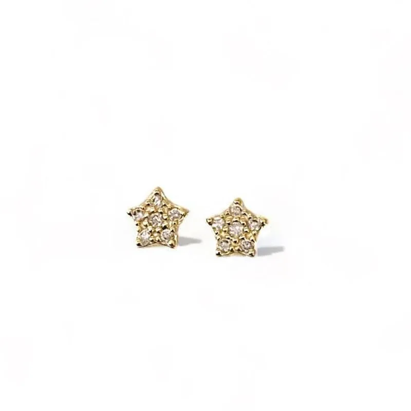 BRINCO ESTRELA ZIRCONIA CRISTAL