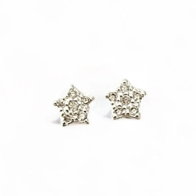 BRINCO ESTRELA ZIRCONIA CRISTAL