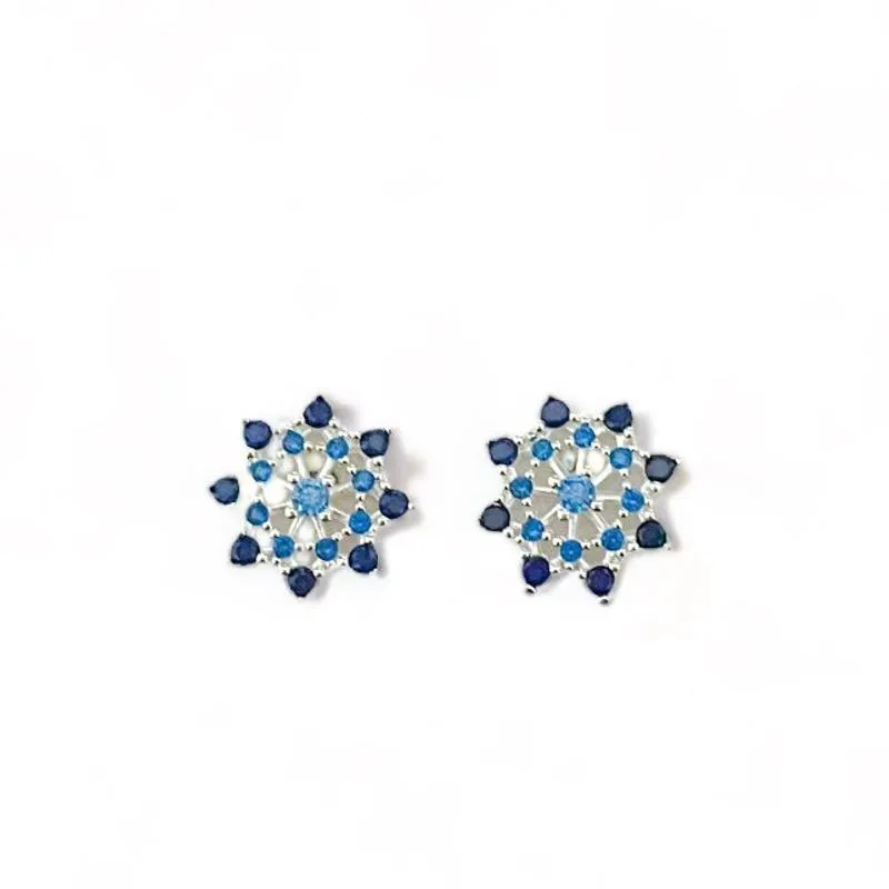 BRINCO FLOCO DE NEVE ZIRCONIA COLOR