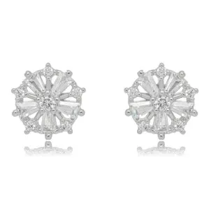 BRINCO FLOR CRAVEJADO CRISTAL