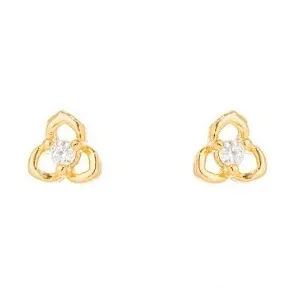 BRINCO FLOR ZIRCONIA CRISTAL