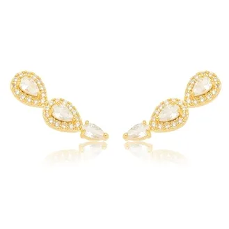 BRINCO GOTA ZIRCONIA CRISTAL