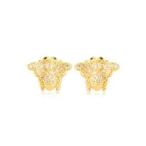 BRINCO INSETO ESMERALDA ZIRCONIA CRISTAL