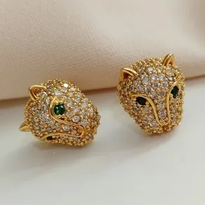 BRINCO LEOPARDO ZIRCONIA COLOR