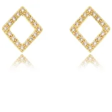 BRINCO LOSANGO ZIRCONIA CRISTAL