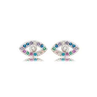 BRINCO OLHO ZIRCONIA COLOR