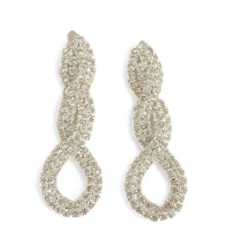 BRINCO PENDENTE TRANÇADO ZIRCONIA CRISTAL
