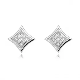 BRINCO QUADRADO CRAVEJADO ZIRCONIA CRISTAL