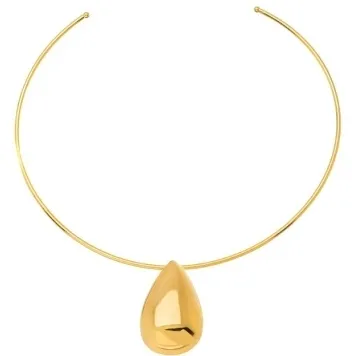 COLAR CHOKER ARO PINGENTE GOTA LISA