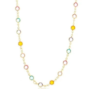 COLAR CHOKER CRISTAIS COLOR