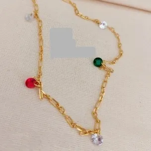 COLAR CHOKER CRISTAIS COLOR