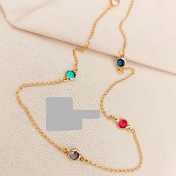 COLAR CHOKER CRISTAIS COLOR