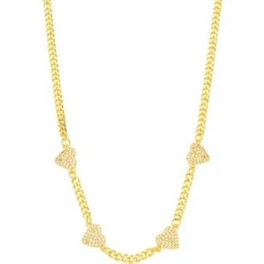 COLAR CHOKER ELO GROUMET CORACAO ZIRCONIA CRISTAL
