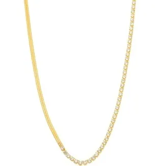 COLAR CHOKER FITA RIVIERA ZIRCONIA CRISTAL