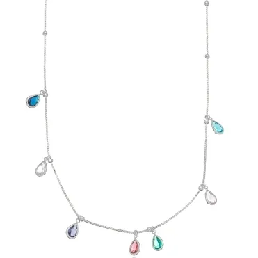 COLAR CHOKER GOTA CRISTAIS COLOR