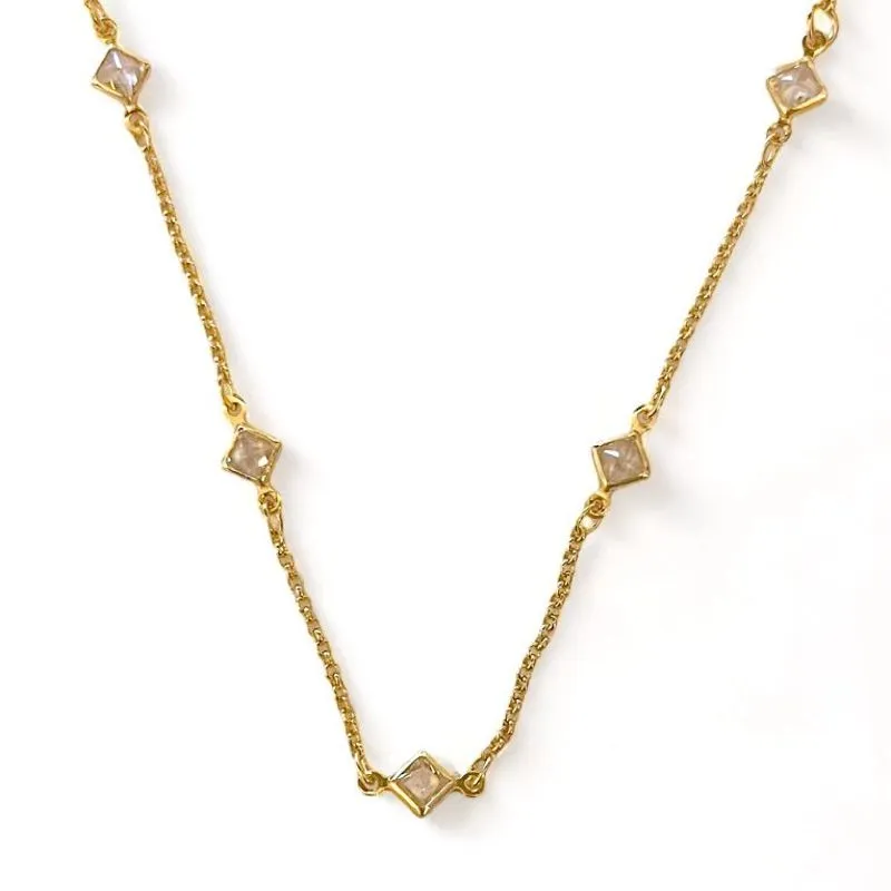 COLAR CHOKER QUADRADO CRISTAIS