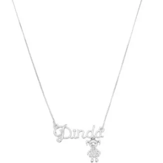 COLAR DINDA MENINA ZIRCONIA CRISTAL