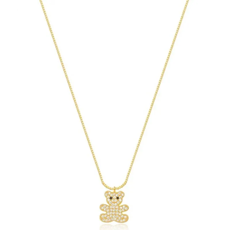 COLAR INFANTIL URSO ZIRCONIA CRISTAL