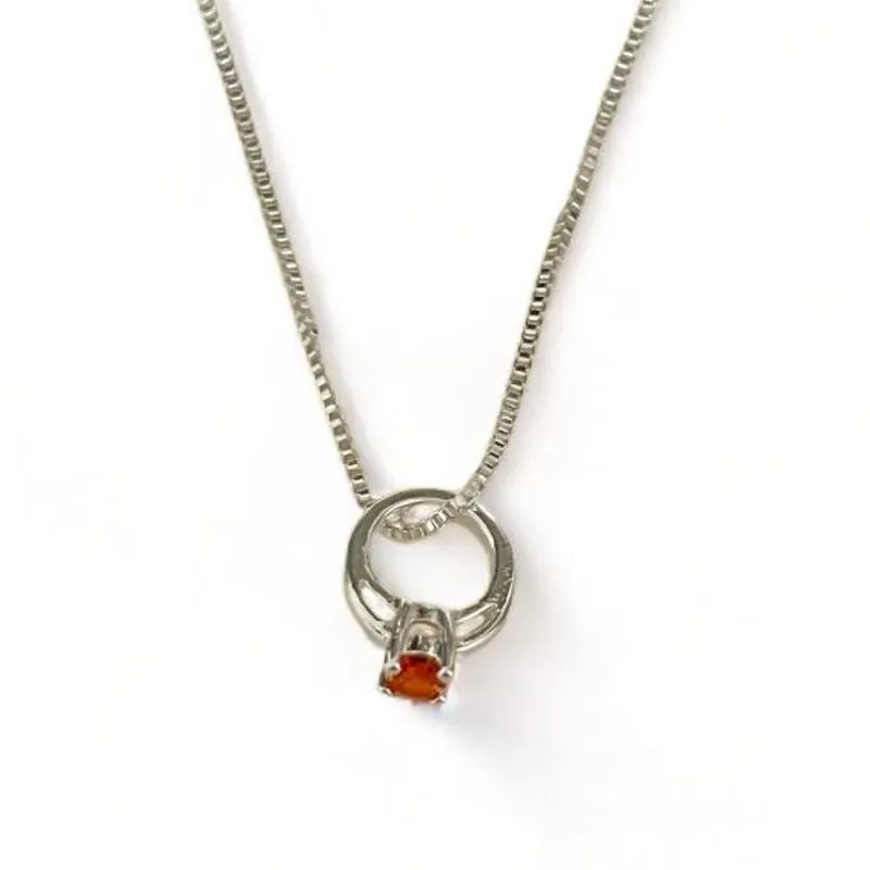 COLAR MINI ANEL ZIRCONIA AMBAR