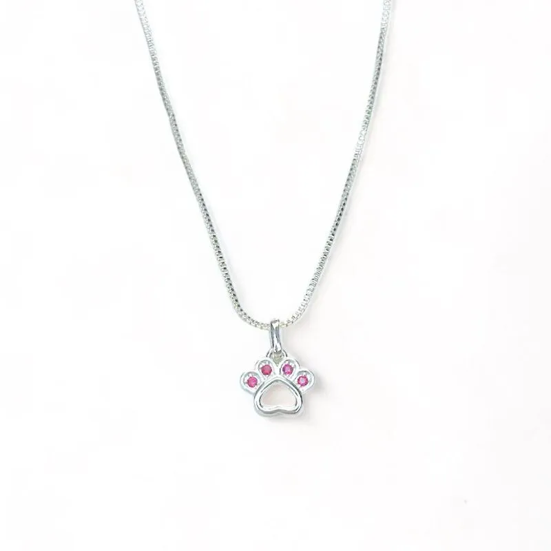 COLAR PINGENTE PATINHA ZIRCONIA RUBELITA