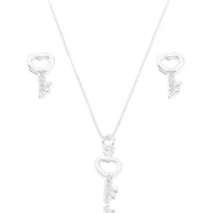 CONJUNTO CHAVE ZIRCONIA CRISTAL