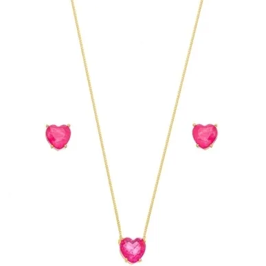 CONJUNTO CORACAO ROSA