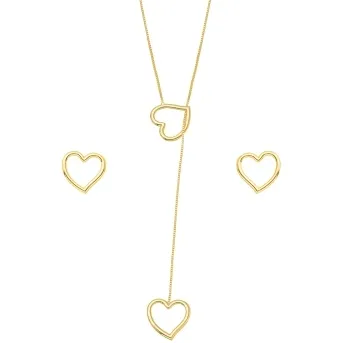 CONJUNTO CORACAO VAZADO LISO