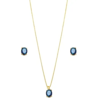 CONJUNTO OVAL SAFIRA