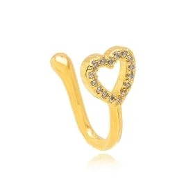 PIERCING CORACAO VAZADO ZIRCONIA CRISTAL