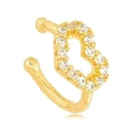 PIERCING CORACAO ZIRCONIA CRISTAL