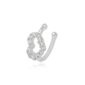 PIERCING CORACAO ZIRCONIA CRISTAL