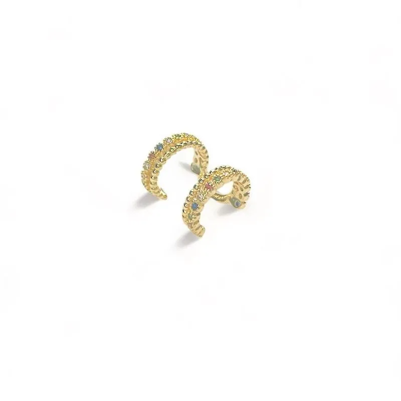 PIERCING FAKE DUPLO ZIRCONIA COLOR BOLINHA LISA