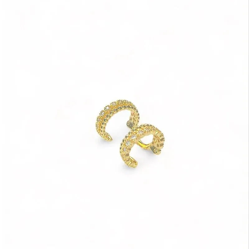 PIERCING FAKE DUPLO ZIRCONIA CRISTAL BOLINHA LISA