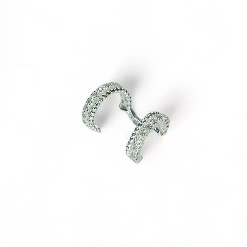 PIERCING FAKE DUPLO ZIRCONIA CRISTAL BOLINHA LISA