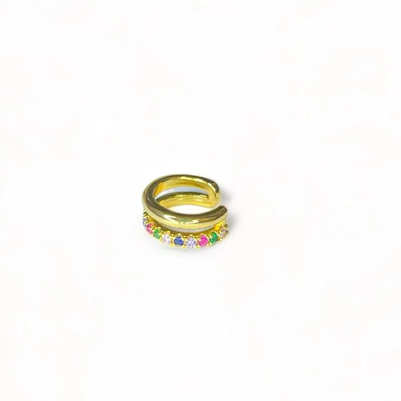PIERCING FAKE FILEIRA ZIRCONIA COLOR