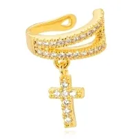 PIERCING FILEIRA CRUZ ZIRCONIA CRISTAL