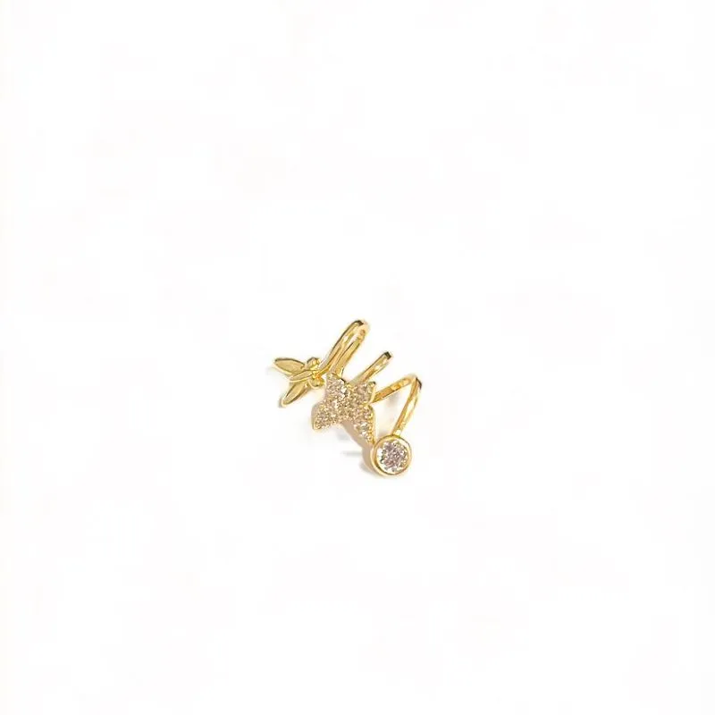 PIERCING FILEIRAS BORBOLETA ZIRCONIA CRISTAL