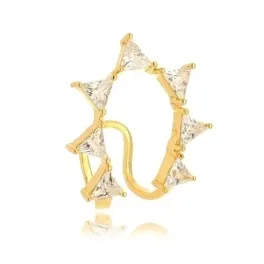 PIERCING FILEIRAS TRIANGULO CRISTAL