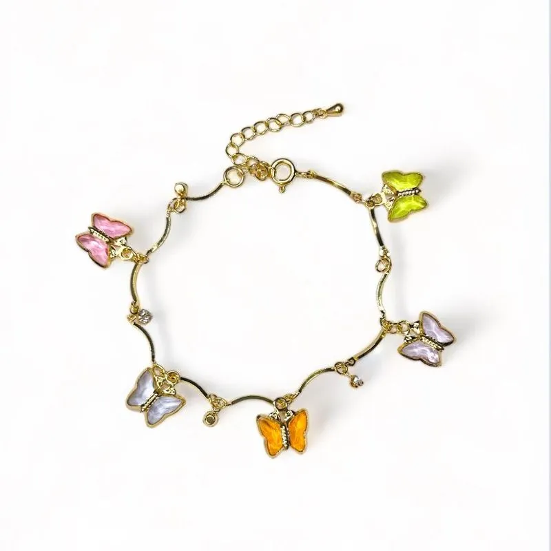 PULSEIRA BORBOLETAS CRISTAIS COLOR