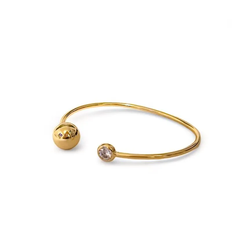 PULSEIRA BRACELETE BOLA LISA CRISTAL