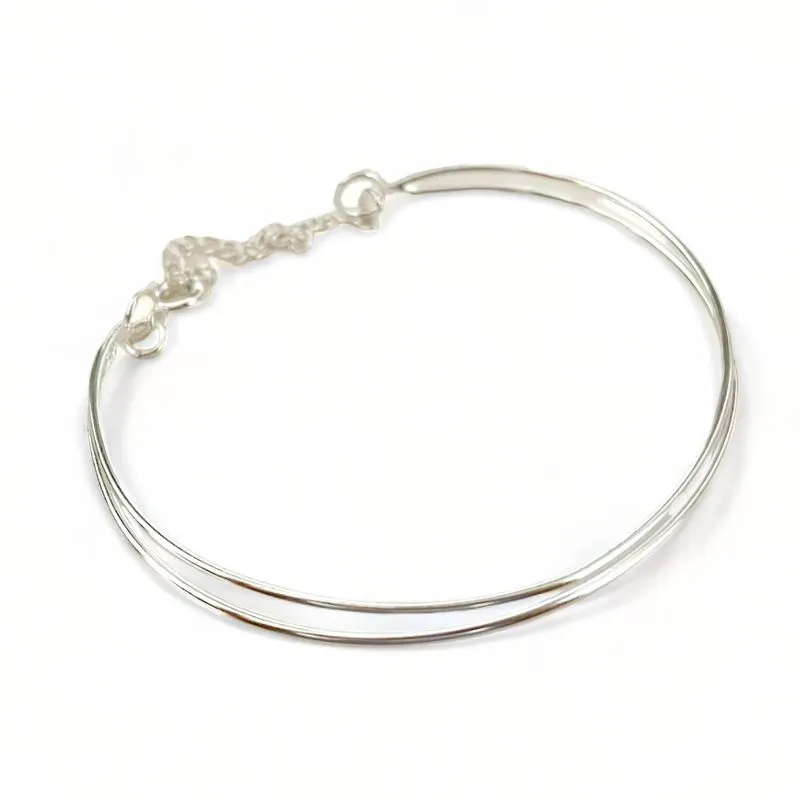 PULSEIRA BRACELETE DUPLO FILETE LISO