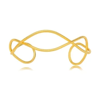 PULSEIRA BRACELETE ENTRELACADO LISO