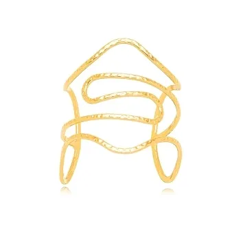 PULSEIRA BRACELETE ONDULADO DETALHADO LISO