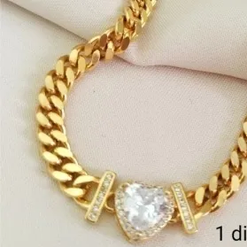PULSEIRA CORACAO CRISTAL ZIRCONIA CRISTAL