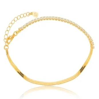 PULSEIRA FITA RIVIERA ZIRCONIA CRISTAL