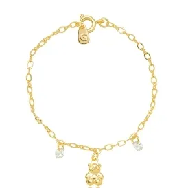 PULSEIRA INFANTIL PINGENTE URSO CRISTAIS