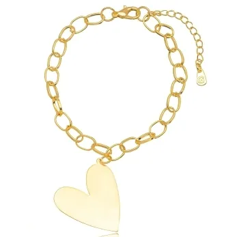 PULSEIRA PINGENTE CORACAO CHAPA