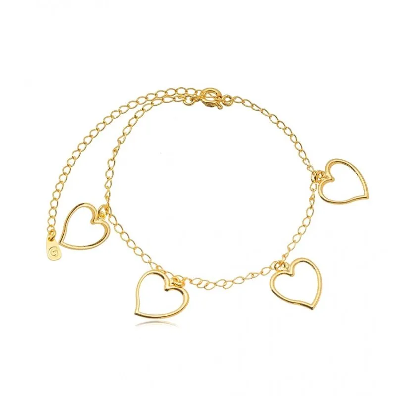 PULSEIRA PINGENTE CORACAO VAZADO